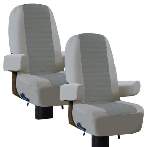 <b>Seat</b> <b>Covers</b> Tan Classic Accessories Maintain your new <b>captain</b>-style <b>seat</b> or revitalize an old one with this durable, cushioned <b>chair</b> <b>cover</b>. . Motorhome captain chair seat covers